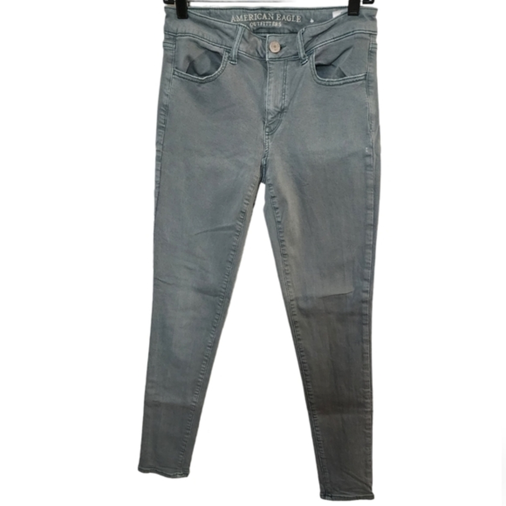 American eagle Green denim‎ jegging jeans